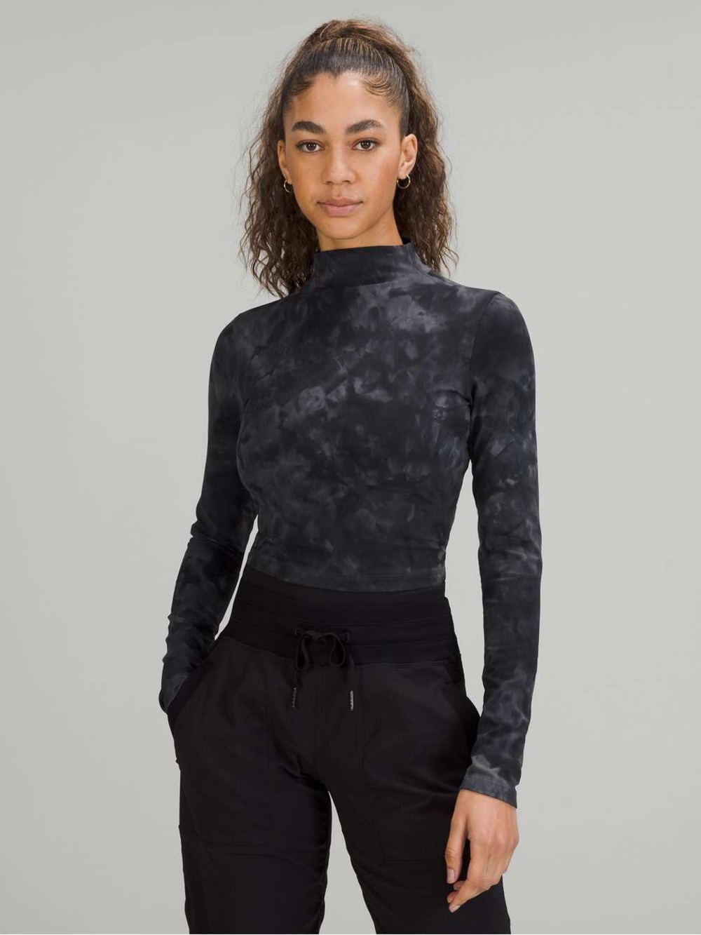 049. Lululemon All Aligned Mock Neck Long Sleeve Shirt Diamond Dye